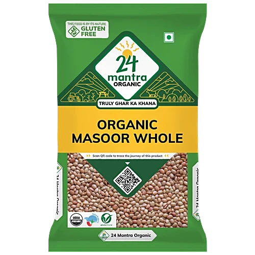 24 Mantra Masoor Whole 500GM