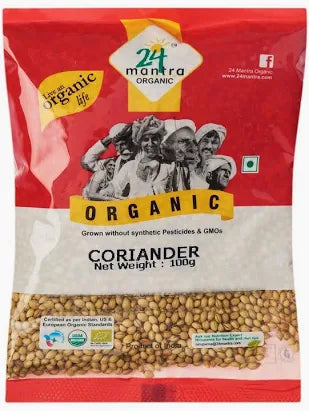 24 Mantra Organic Corinder Seeds 100G