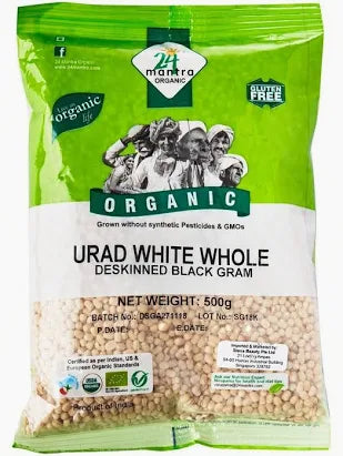 24 Mantra Organic Urad White Whole 500G