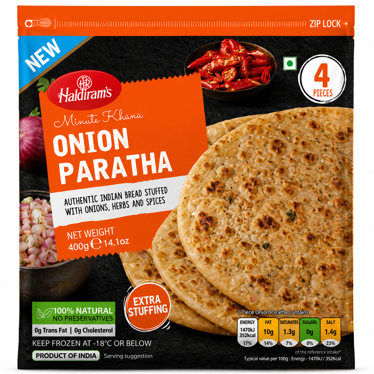 Haldiram Onion Paratha 400GM