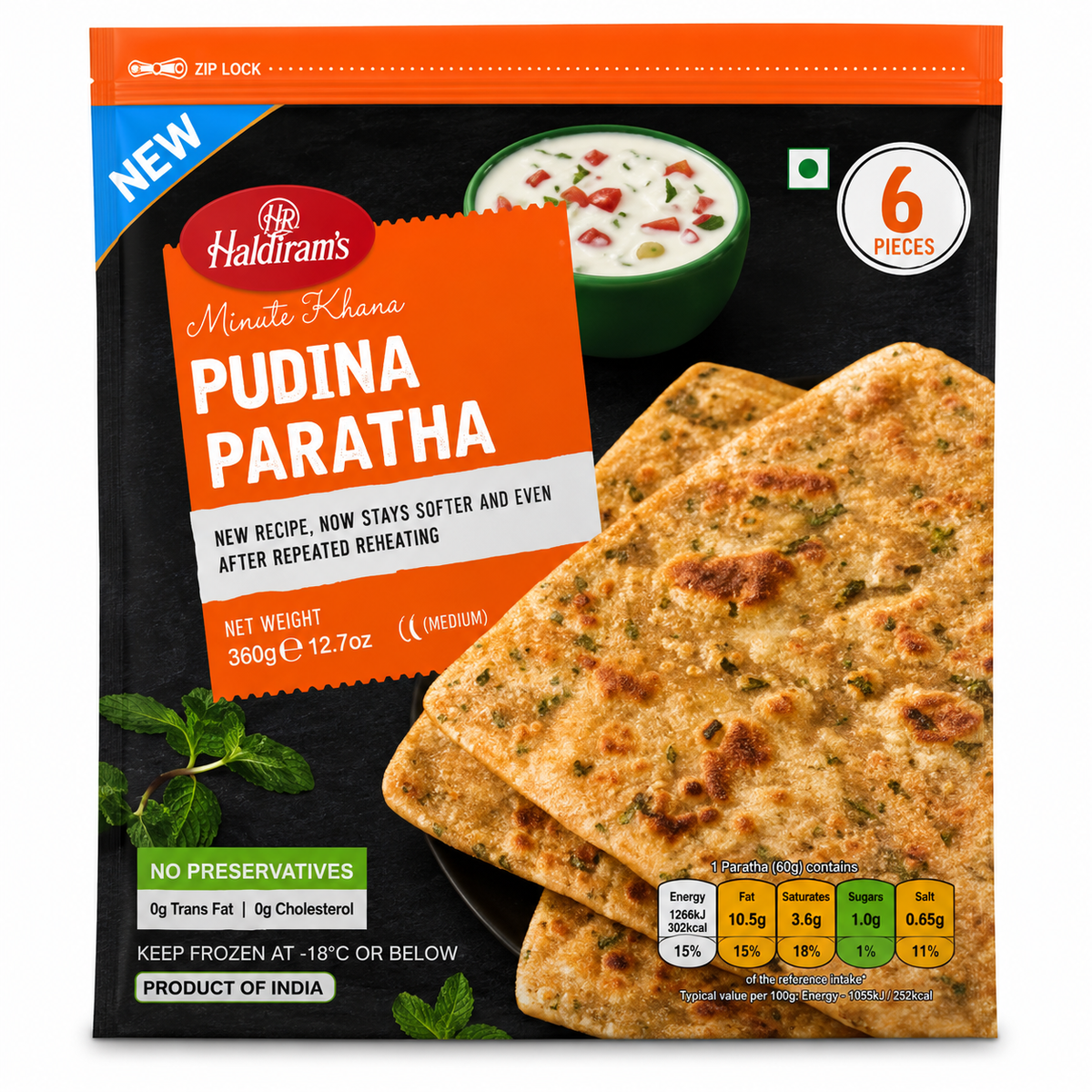 Haldiram Pudina Paratha 360GM