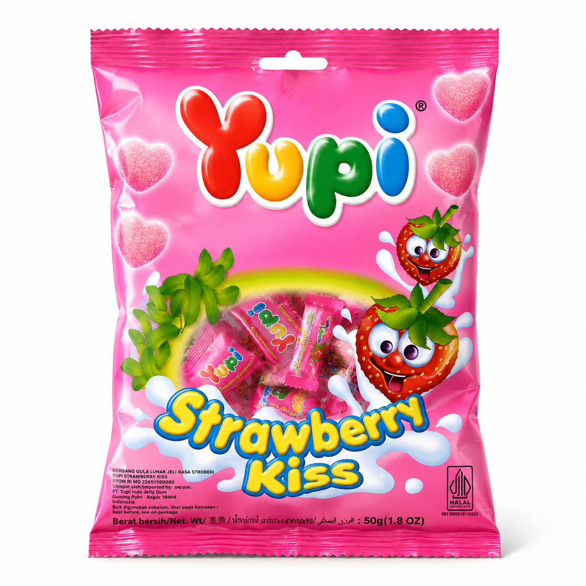 Yupi Strawberry Kiss packet 50G